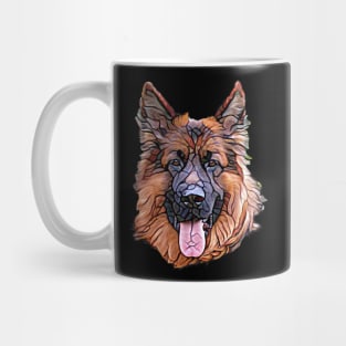 German Shepherd Face Mug